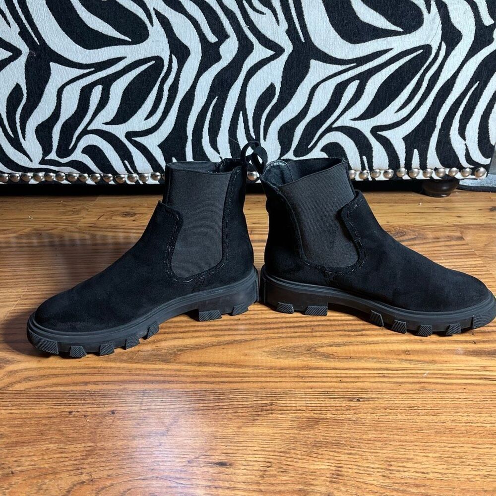 Free People Vegan Black Chelsea Boots
